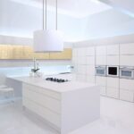 Silestone Blanco Zeus Suede cocina minimalista