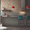 Isla y cocina moderna de cuarzo Silestone Poblenou