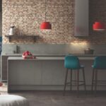 Isla y cocina moderna de cuarzo Silestone Poblenou