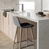 Isla de cocina con fregadero integrado Dekton Lunar