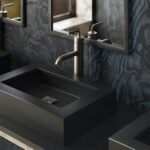 Pared de porcelánico 0.8mm Dekton Liquid Embers