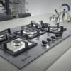 Isla con quemadores a gas Dekton Strato kitchen island