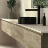 Combinación de madera y encimera de porcelánico Dekton Sasea