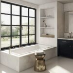 Revestimientos de bañera paredes y suelos de porcelánico Dekton Helena