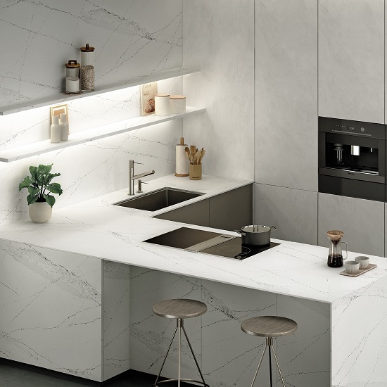Encimera e isla de cuarzo 1.2cm Silestone Ethereal Haze