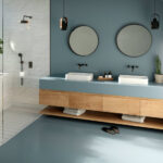 Revestimientos de baños y suelos de cuarzo Silestone Cala Blue