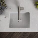 Fregadero integrado de cuarzo Integrity Silestone Desert Silver suede