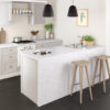 Isla de cocina con fregadero Silestone Eternal Statuario