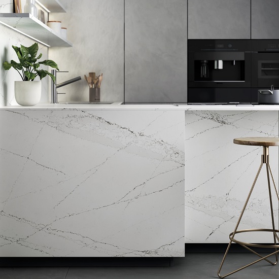Isla de cocina envolvente Silestone Ethereal Haze