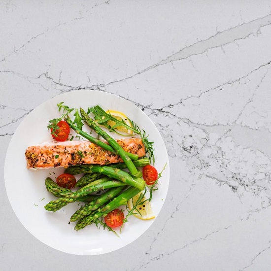Encimera cuarzo visto de cerca Silestone Ethereal Haze