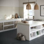 Isla y encimeras de cuarzo Silestone Faro White