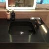 encimera de cocina con fregadero Silestone Negro Tebas pulido