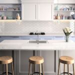 encimera de cocina de Silestone Stellar Blanco 2 cm grosor
