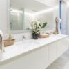 Encimera con fregadero de baño Silestone White Storm