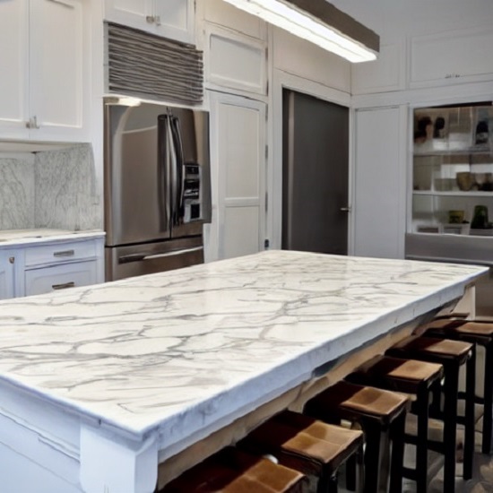 photo of a an image of a Paonazzo marble slab worktop 20mm