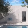 Dekton Albarium Fachada del jardín de una casa revestida con pared porcelánico