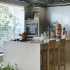 Isla de cocina pulida Silestone Blanco Zeus