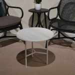 tope de mesa en mármol Blanco Macael