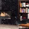 chimenea de mármol Negro Canfranc