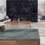 isla de cocina revestida conNaturamia Aquabella