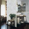 pared de cocina con mármol Bianco Venato