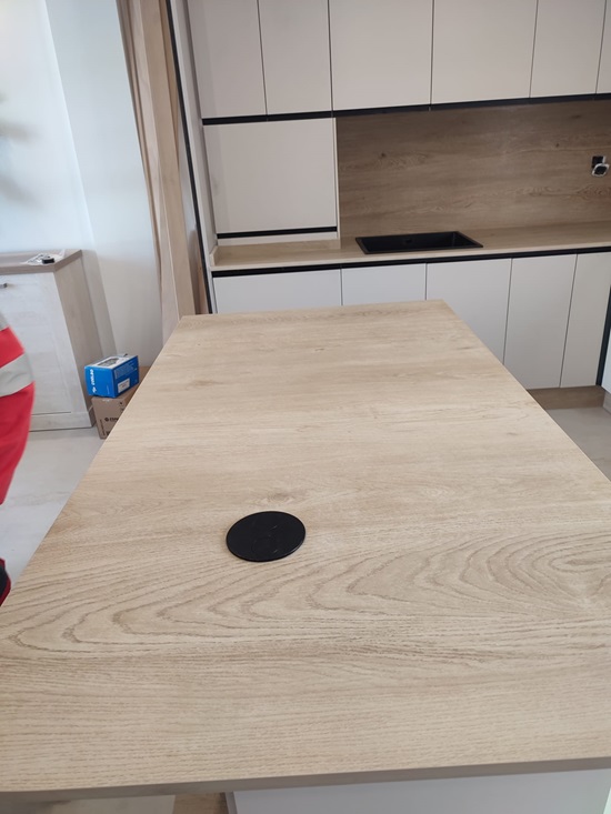 Instalación de Porcelánico efecto madera ABK STONE WOOD con Cooking Surface 