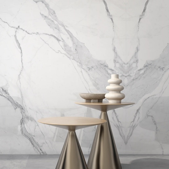 pared porcelanico efecto marmol Ascale New Torano Statuario