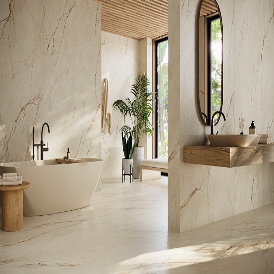 baño Coverlam Canela Roma