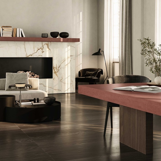 tope de mesa Sapienstone Balance Marsala Red