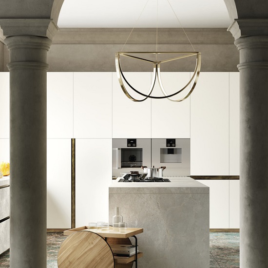 isla cocina Sapienstone Platinum White