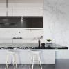 cocina con encimera Compac Ice Max Pure e isla Ice Max Black