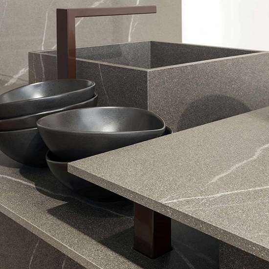 encimera y fregadero Laminam Pietra Piasentina Grigio