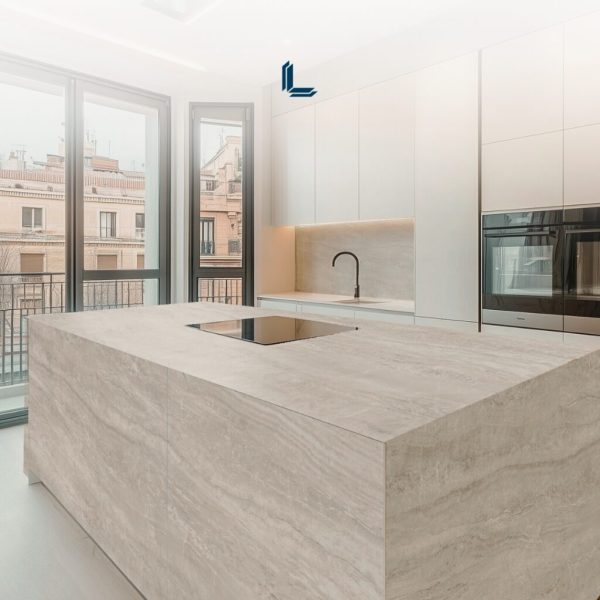 isla cocina Laminam Breccia Beige