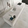 isla cocina Laminam Calce Bianco