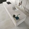 isla porcelanico blanco Laminam Calce Bianco