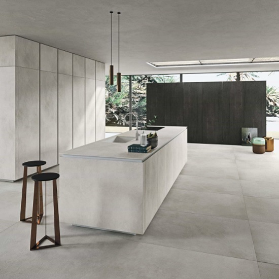 cocina Laminam Calce Grigio