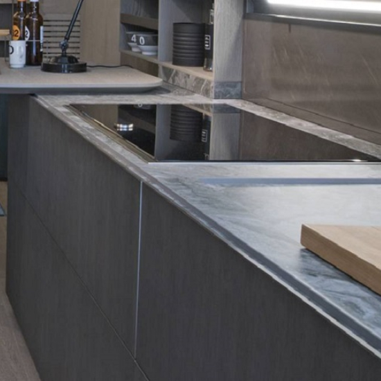 encimera 2 cm grosor Laminam Calce Grigio