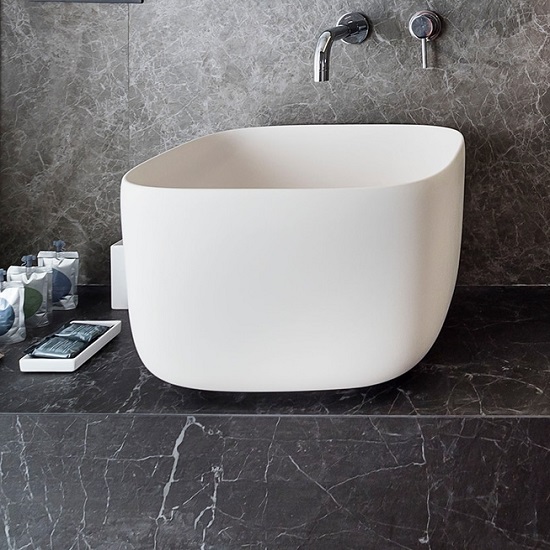encimera lavabo Laminam Nero Greco