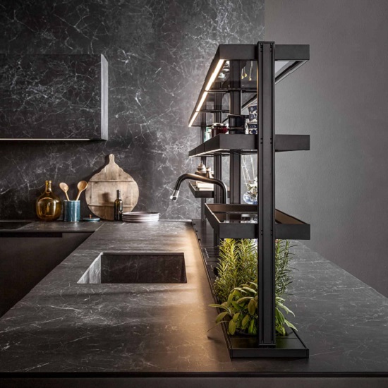 peninsula Laminam Nero Greco
