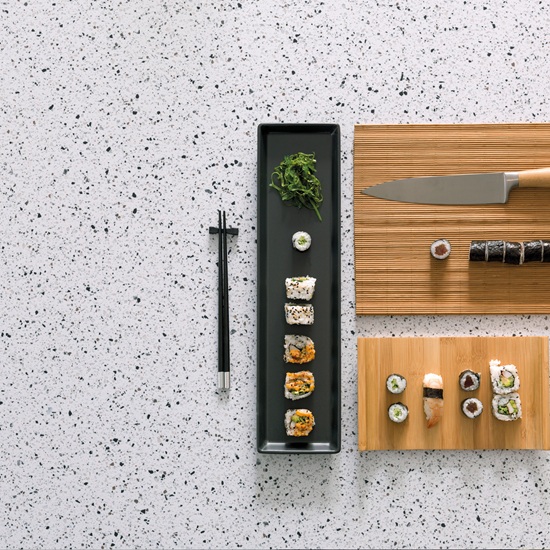 encimera Krion Bianco Classico vista de cerca