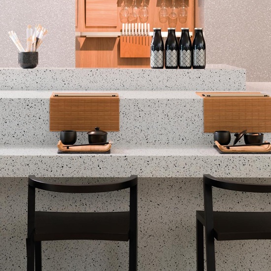 barra de bar Krion Bianco Classico