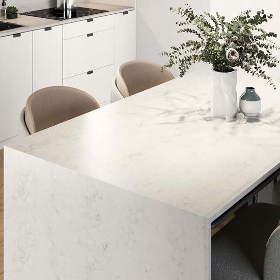 isla cocina Krion Bianco Cloud