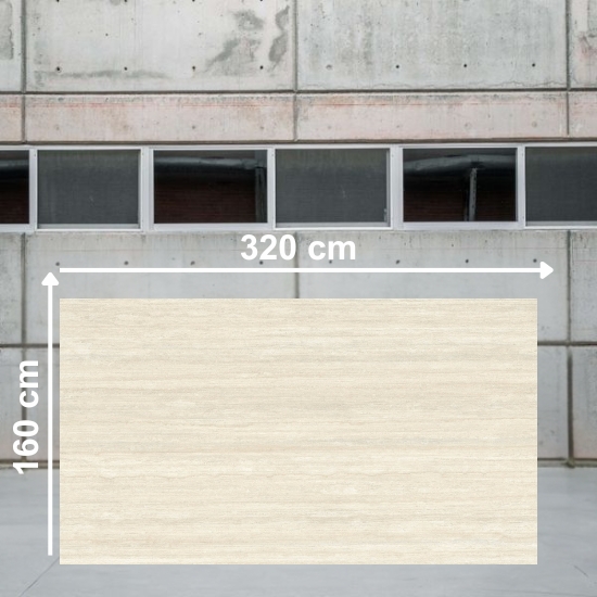 tabla porcelánico Laminam Travertino Bianco