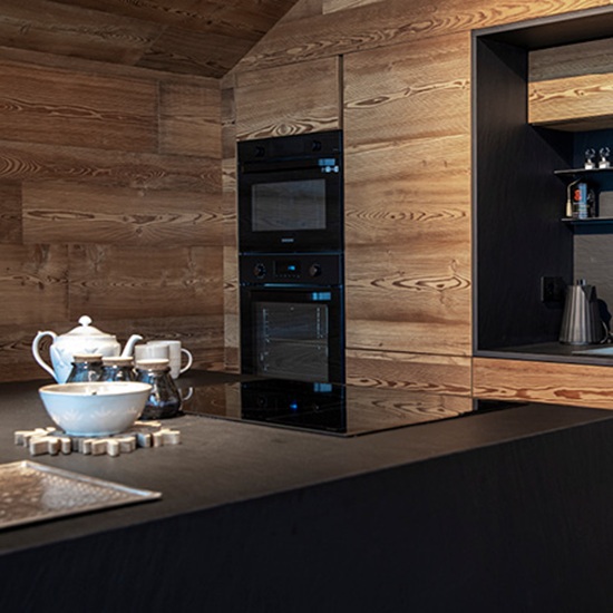 cocina Laminam Travertino Noce