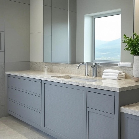 lavabo Terrazo beige claro con vetas blancas Tibet