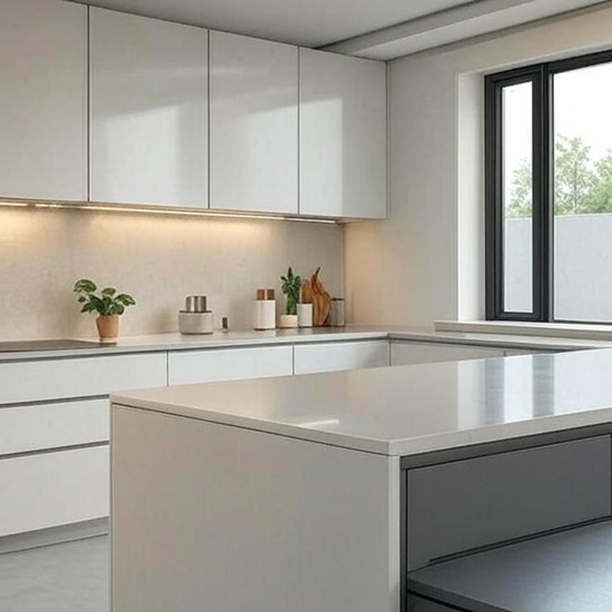 encimera terrazo beige con motas Terrazzo Mimosa