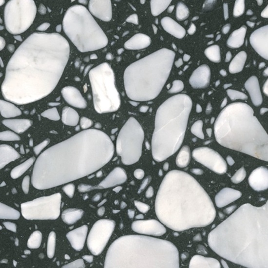 primer plano de Terrazo Palladio Moro