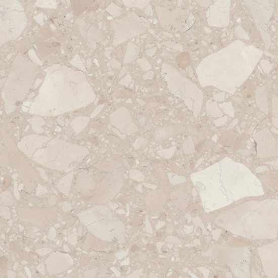 primer plano del Terrazo Rosa Perlino