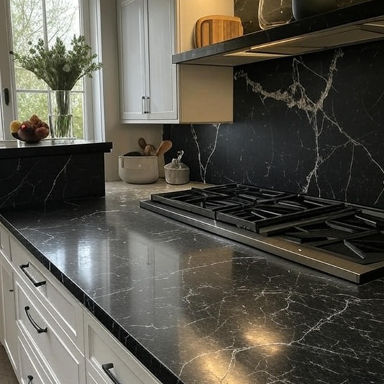 encimera cocina Laminam Negro Tarraco