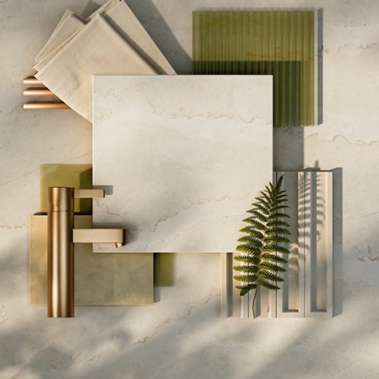 muestra y diseño esquema Silestone Calacatta Tova